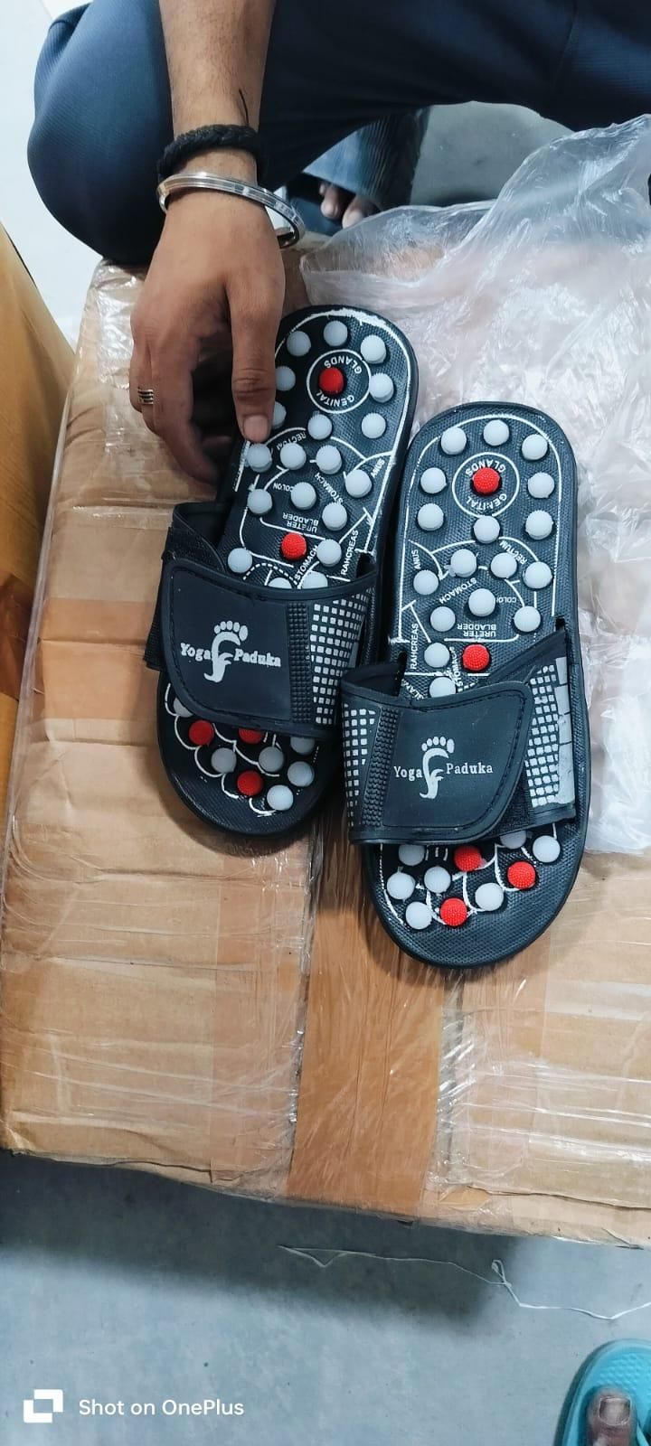 Acupressure and Magnetic Therapy Paduka Slippers for Full Body Blood Circulation For Men and Women