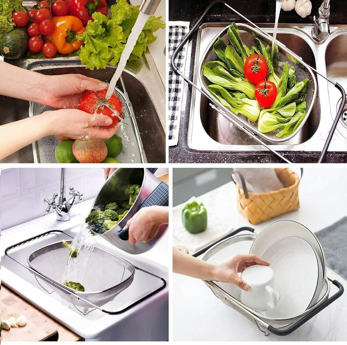 Stainless Steel Colander Oval Shape Big Size